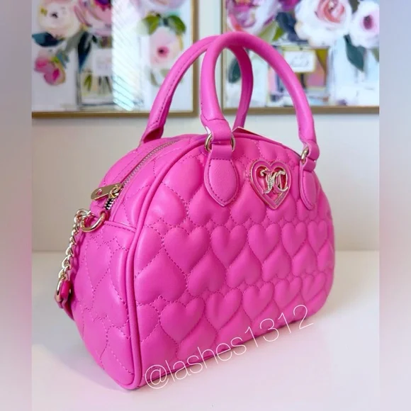JUICY COUTURE Bag Flawless Dome Satchel - Pink Quilted Hearts